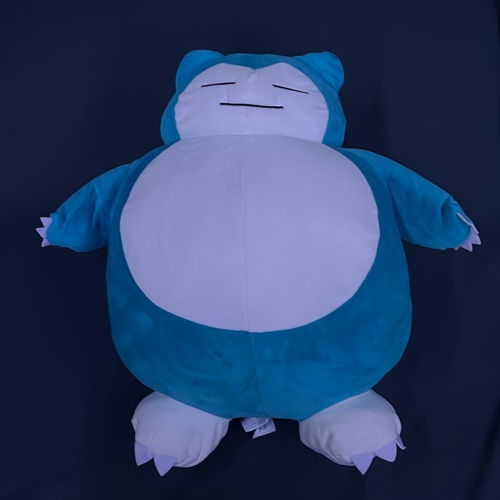 2022 Nintendo Pokemon Snorlax Plush Stuffed Toy 17" Blue White